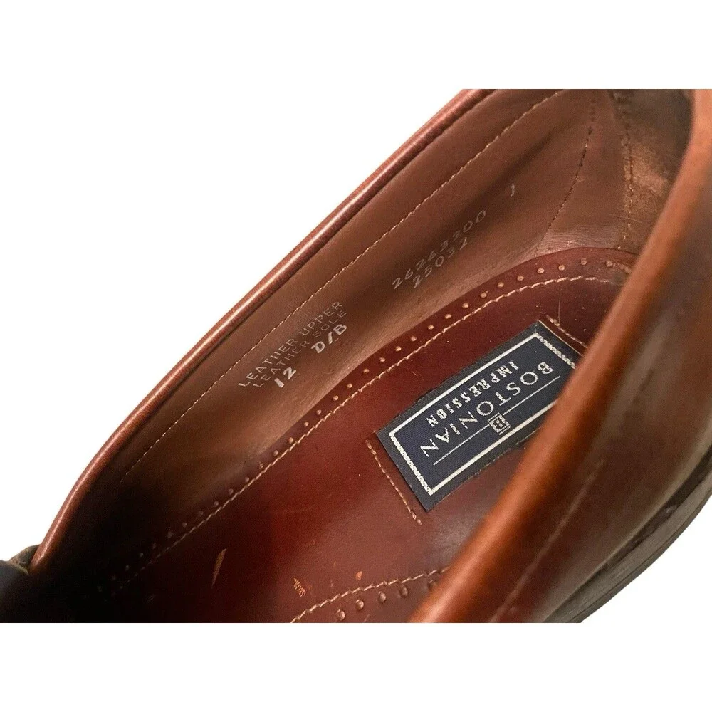 Vintage Bostonian Impressions Brown Leather Penny Loafers Men’s Size 12 USA Made